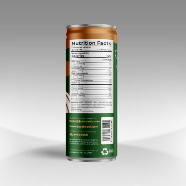 Javabooch Anaerobically Fermented RTD -  Hazelnut Oat Milk - Image 2